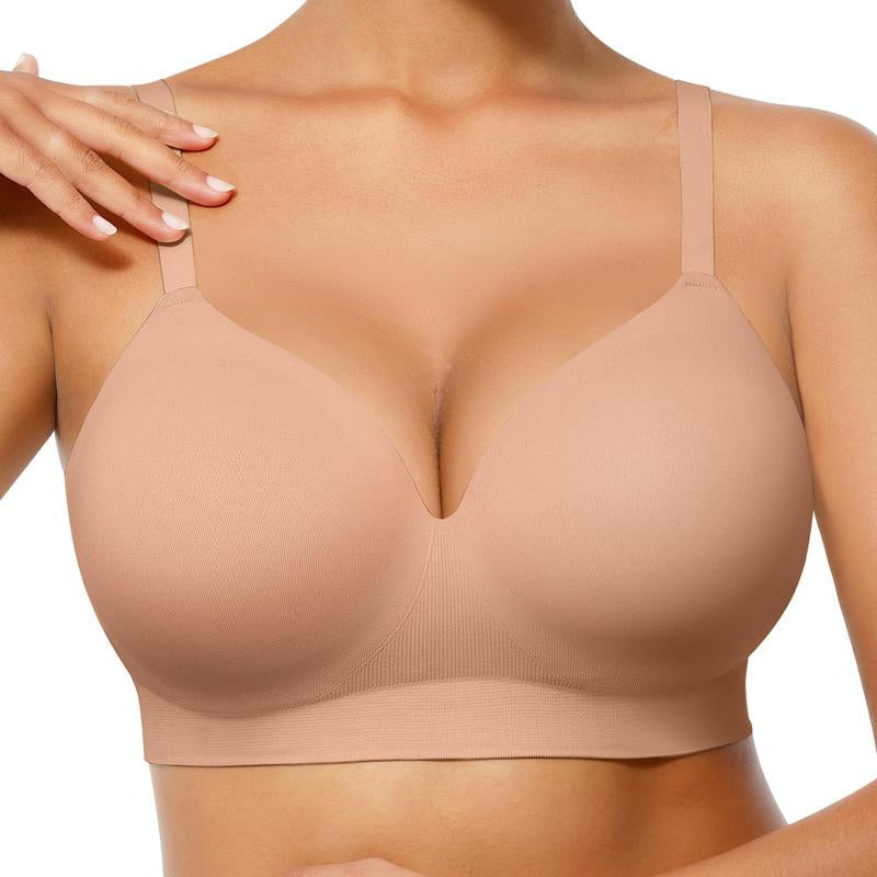 Feelingirl Wireless Push up Bra for Women, Seamless Comfort Bralettes No Underwire Supportive Full Coverage Everyday Bras Livestream#21
