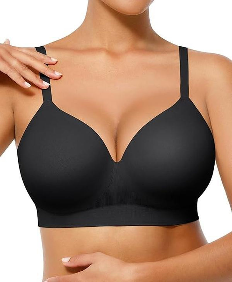 Feelingirl Wireless Push up Bra for Women, Seamless Comfort Bralettes No Underwire Supportive Full Coverage Everyday Bras Livestream#21
