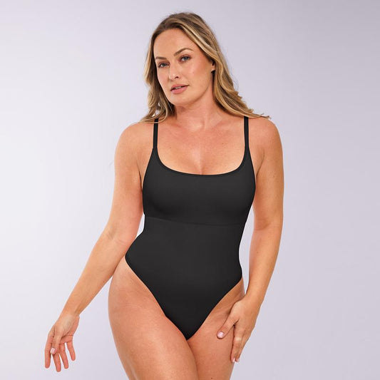 Shapellx Powerhold Breathable & Sexy Shapewear Bodysuit with Crisscross Flexible Shoulder Band plus Size Women