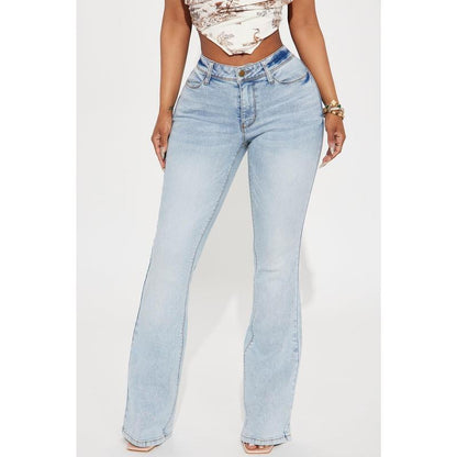 Lost without You Soft Stretch Bootcut Jeans - Light Wash