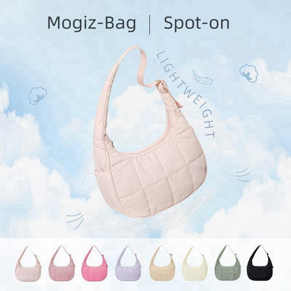 Small Puffer Crescent Shoulder Bag Quilted Purse Forwomen Nylon Handbag with Adjustable Strap Girl Gifttravel Dating Springtok