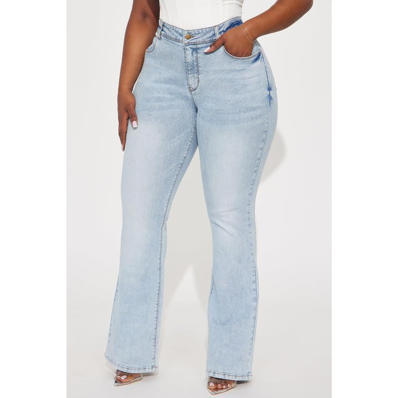 Lost without You Soft Stretch Bootcut Jeans - Light Wash