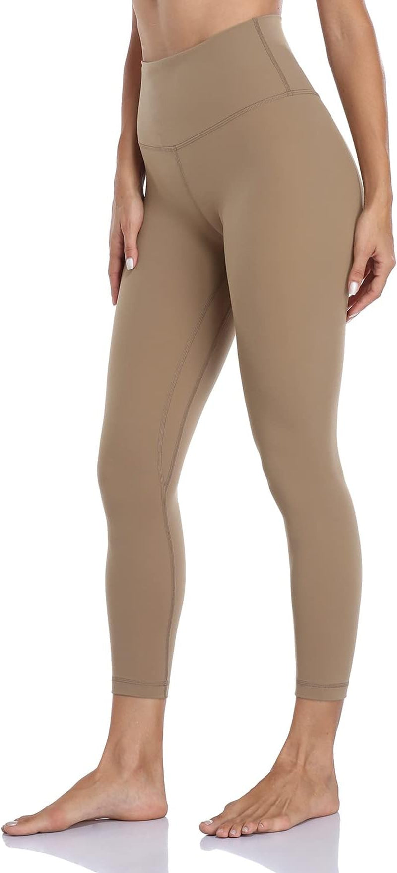 Essential/Pure&Plain 7/8 Leggings, High Waisted Compression Soft Pants Workout Athletic Yoga Pants 25"