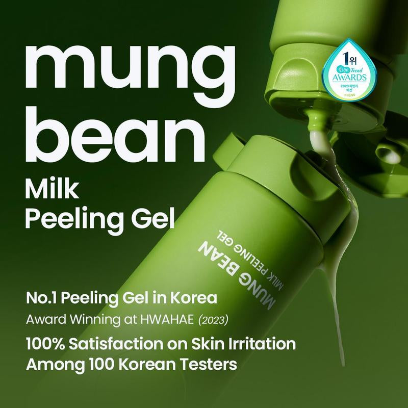 [Beplain Official] Korea'S No.1 Mung Bean Smooth & Clear Duo (Cleansing Oil 200Ml & Peeling Gel 120Ml) | Gentle Exfoliation for Radiant, Smooth Skin Texture