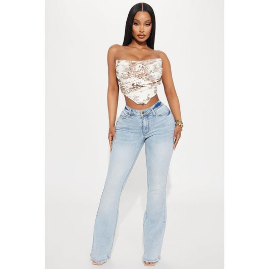 Lost without You Soft Stretch Bootcut Jeans - Light Wash