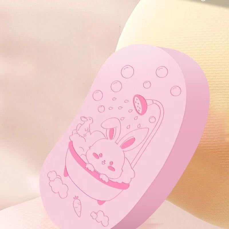 1 PCS Bath Scrub, Body Rub Sponge, Deep Cleaning Baby Bath Sponge, Pea Shaped Bath Brush, Soft Bath Scrub, Body Sponge for Bath, Remove Dead Skin, Kids Adult Bath Accessories