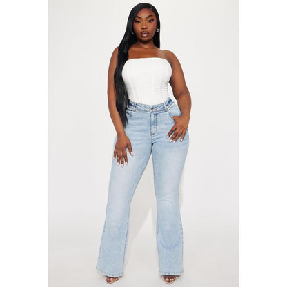 Lost without You Soft Stretch Bootcut Jeans - Light Wash