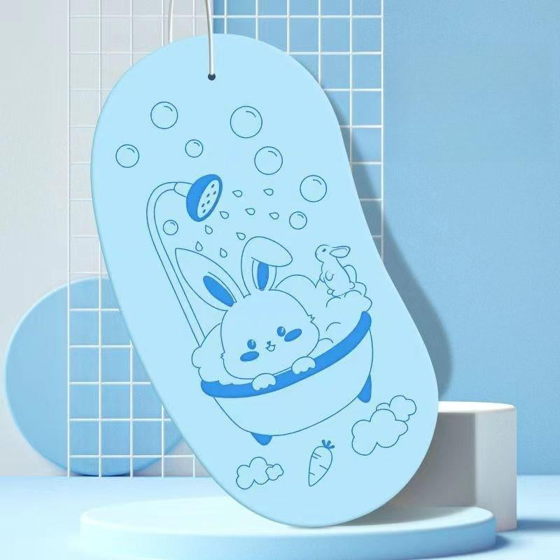 1 PCS Bath Scrub, Body Rub Sponge, Deep Cleaning Baby Bath Sponge, Pea Shaped Bath Brush, Soft Bath Scrub, Body Sponge for Bath, Remove Dead Skin, Kids Adult Bath Accessories