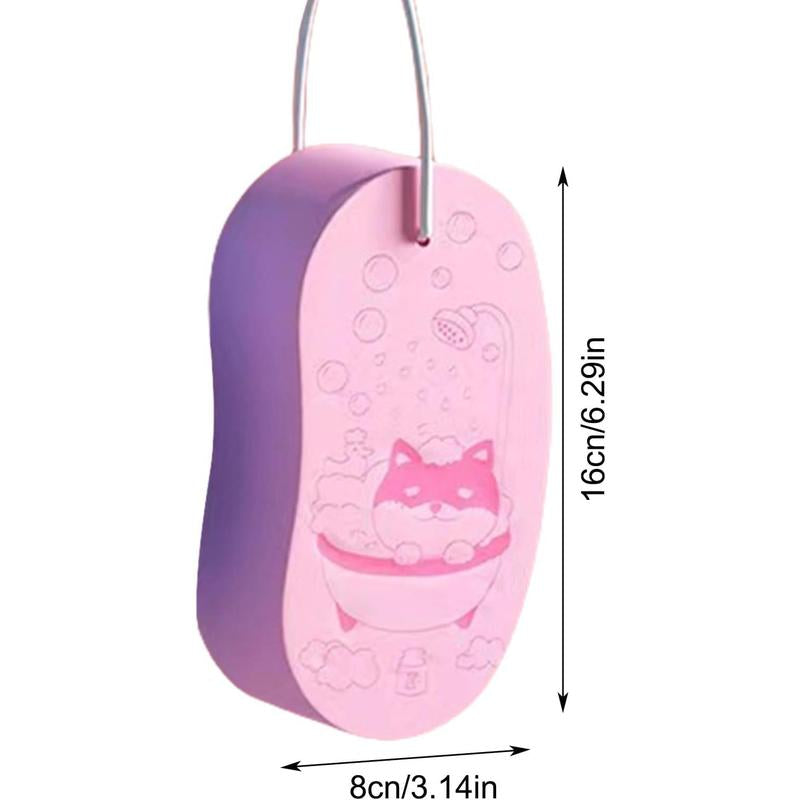 1 PCS Bath Scrub, Body Rub Sponge, Deep Cleaning Baby Bath Sponge, Pea Shaped Bath Brush, Soft Bath Scrub, Body Sponge for Bath, Remove Dead Skin, Kids Adult Bath Accessories