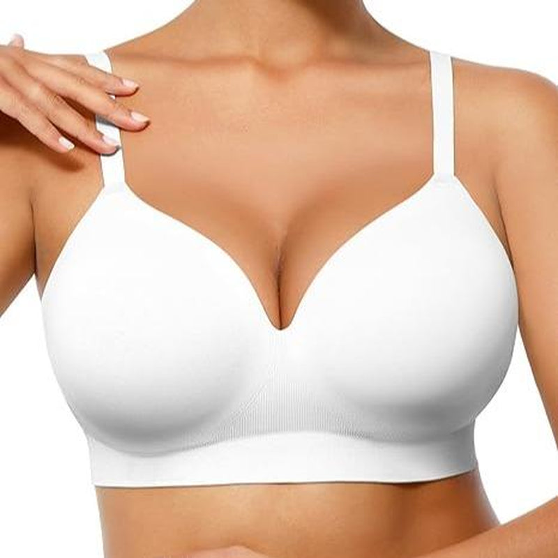 Feelingirl Wireless Push up Bra for Women, Seamless Comfort Bralettes No Underwire Supportive Full Coverage Everyday Bras Livestream#21