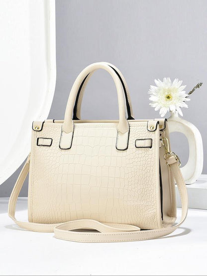 Women'S Fashionable Crocodile Embossed Handbag & Clutch Bag & Wallet, Casual Versatile Large Capacity Tote Bag Set, Trendy High-Quality Daily Commuting Bag Set
