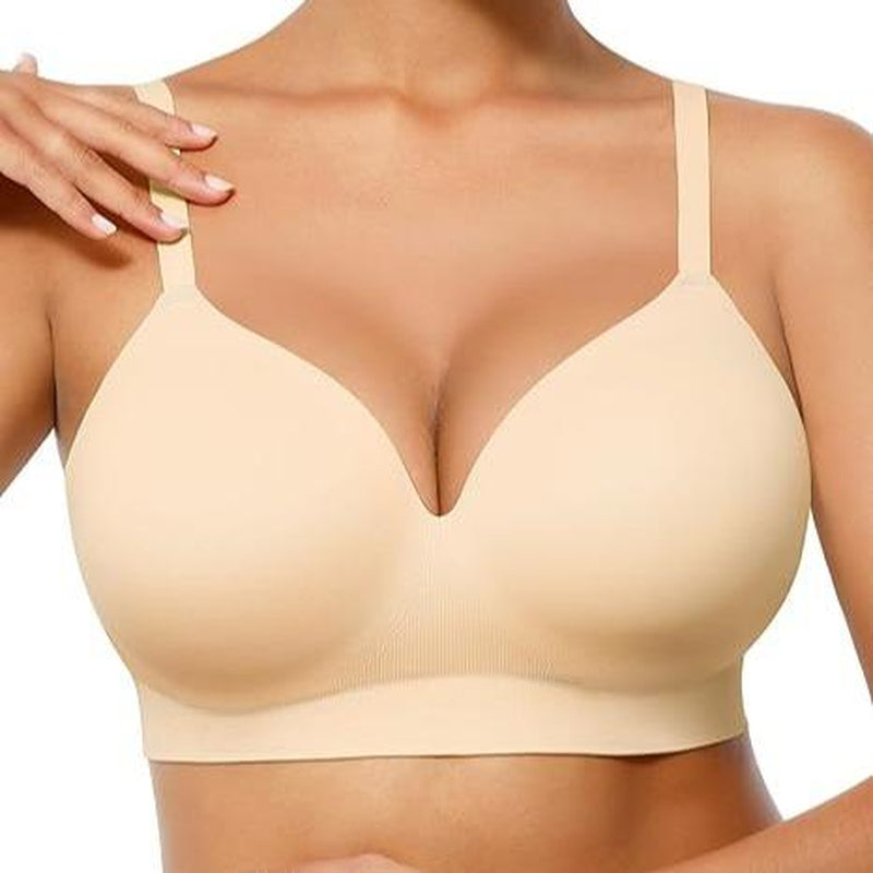Feelingirl Wireless Push up Bra for Women, Seamless Comfort Bralettes No Underwire Supportive Full Coverage Everyday Bras Livestream#21