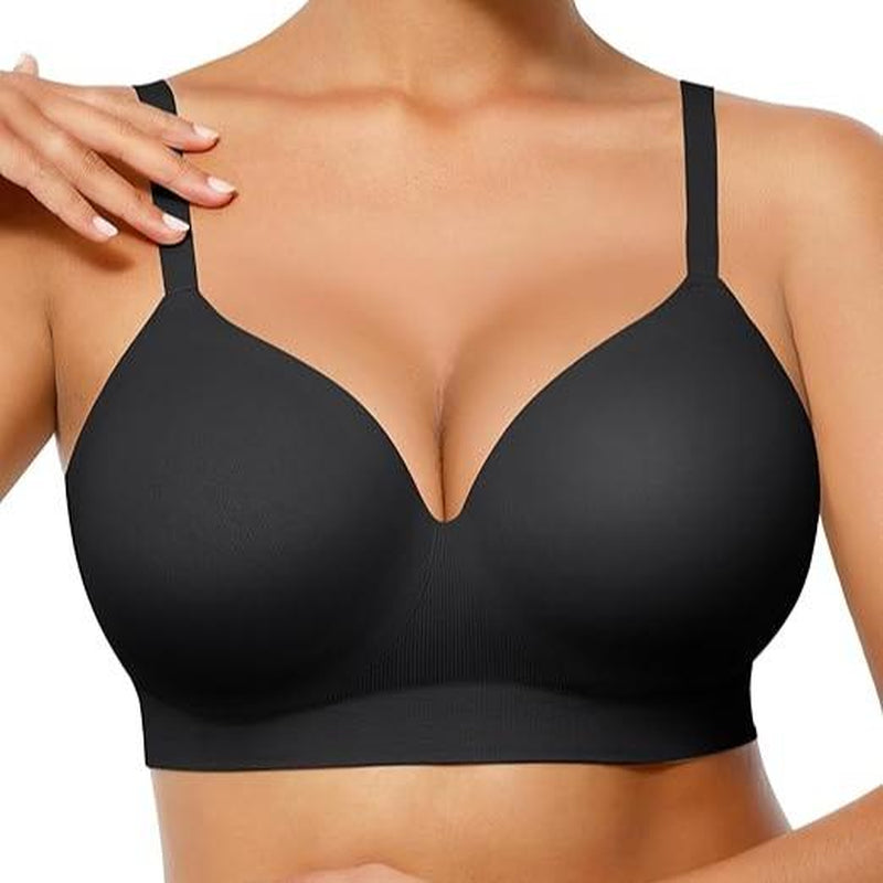 Feelingirl Wireless Push up Bra for Women, Seamless Comfort Bralettes No Underwire Supportive Full Coverage Everyday Bras Livestream#21